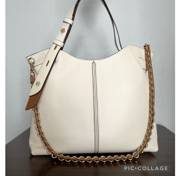 MICHAEL KORS DOWNTOWN ASTOR LEATHER SHOULDER BAG - Picture 7 of 10
